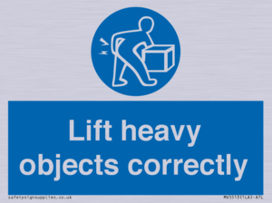 Lift heavy objects correctly